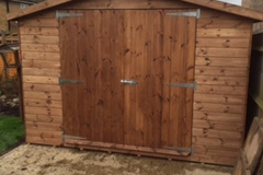 Apex shed with double doors