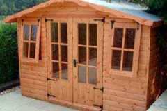 Summerhouse with opening windows